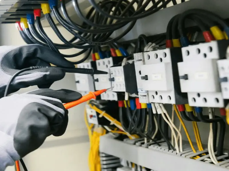 A switchboard being tested.